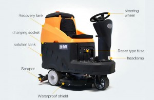 M65 Ride on Floor Scrubber